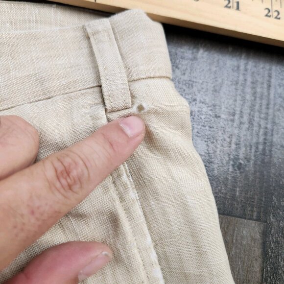 Mens Jos A Bank Travel Collection size 40 Linen Pleated Shorts - Picture 7 of 10